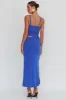 Lorely Lace Rosette Maxi Dress Top Blue sold by Selfie Leslie