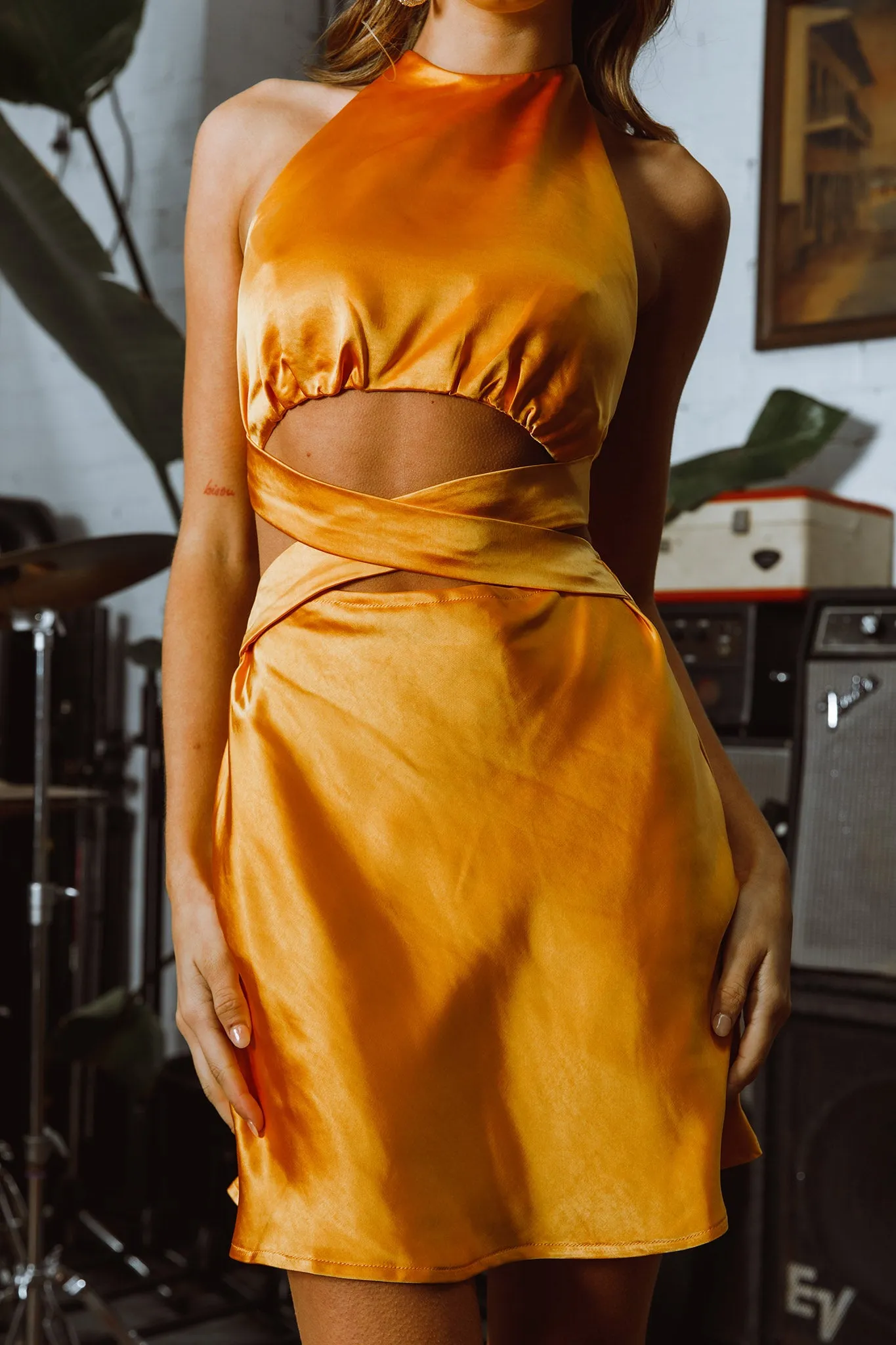 Social Butterfly Cut-Out Waist Mini Dress Mango sold by Selfie Leslie product image thumbnail 5