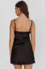 Spellbound Satin Mini Slip Dress Black sold by Selfie Leslie