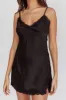 Spellbound Satin Mini Slip Dress Black sold by Selfie Leslie