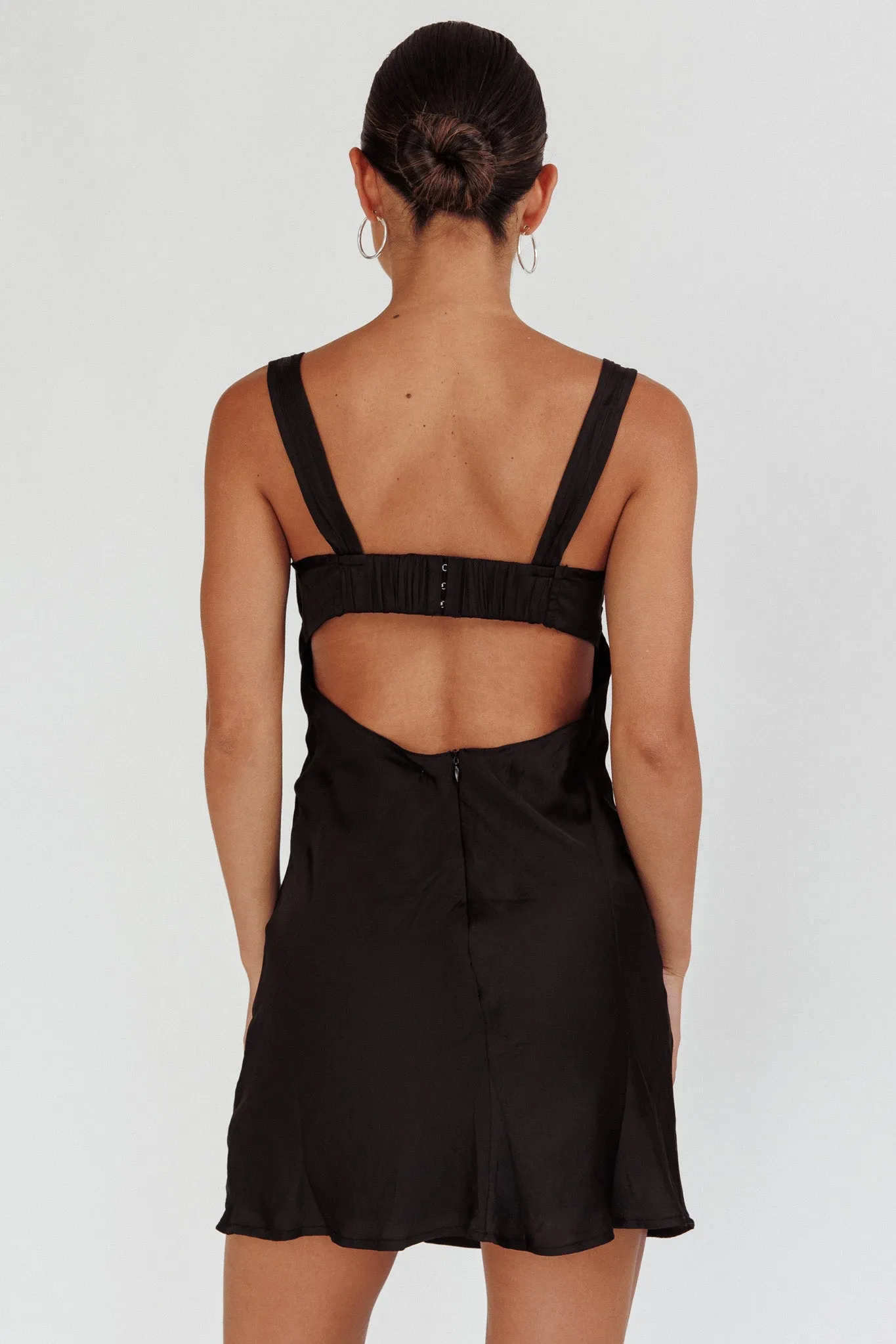 Stazi Sweetheart Neckline Mini Dress Black sold by Selfie Leslie product image thumbnail 2