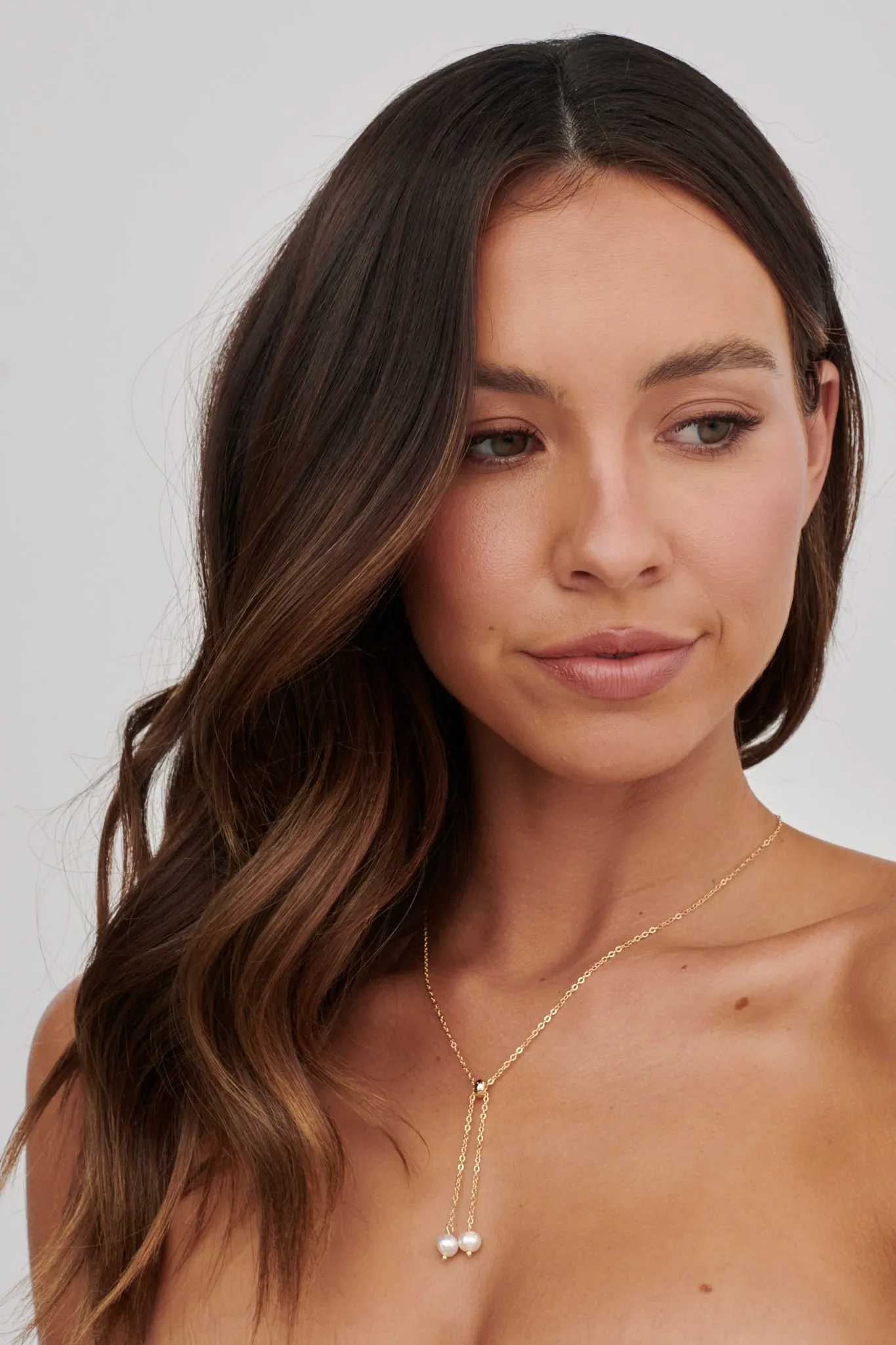 Esme Pearl Drop Necklace Gold sold by Selfie Leslie product image thumbnail 2