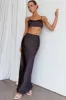 The Moment Satin Maxi Skirt Black sold by Selfie Leslie