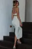 Slow Dancing Crossover Halterneck Midi Dress Champagne sold by Selfie Leslie
