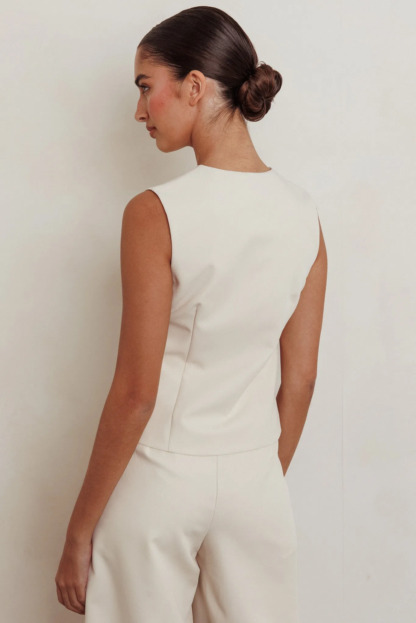 Consideration Sleeveless Vest Top Beige sold by Selfie Leslie product image thumbnail 2