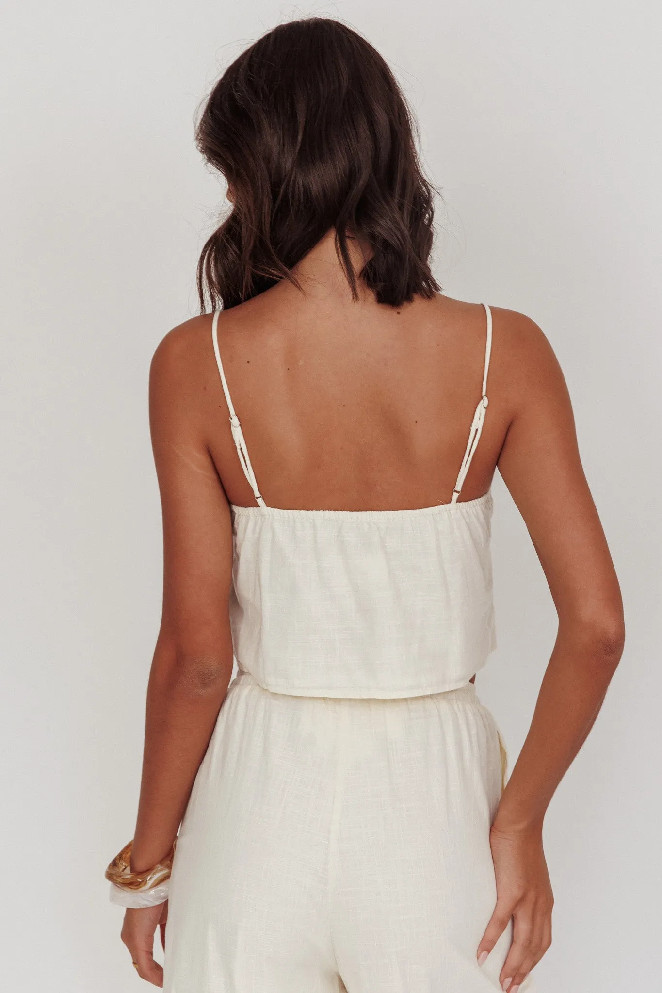 Sorrento Summer Embroidered Crop Top Beige sold by Selfie Leslie product image thumbnail 2