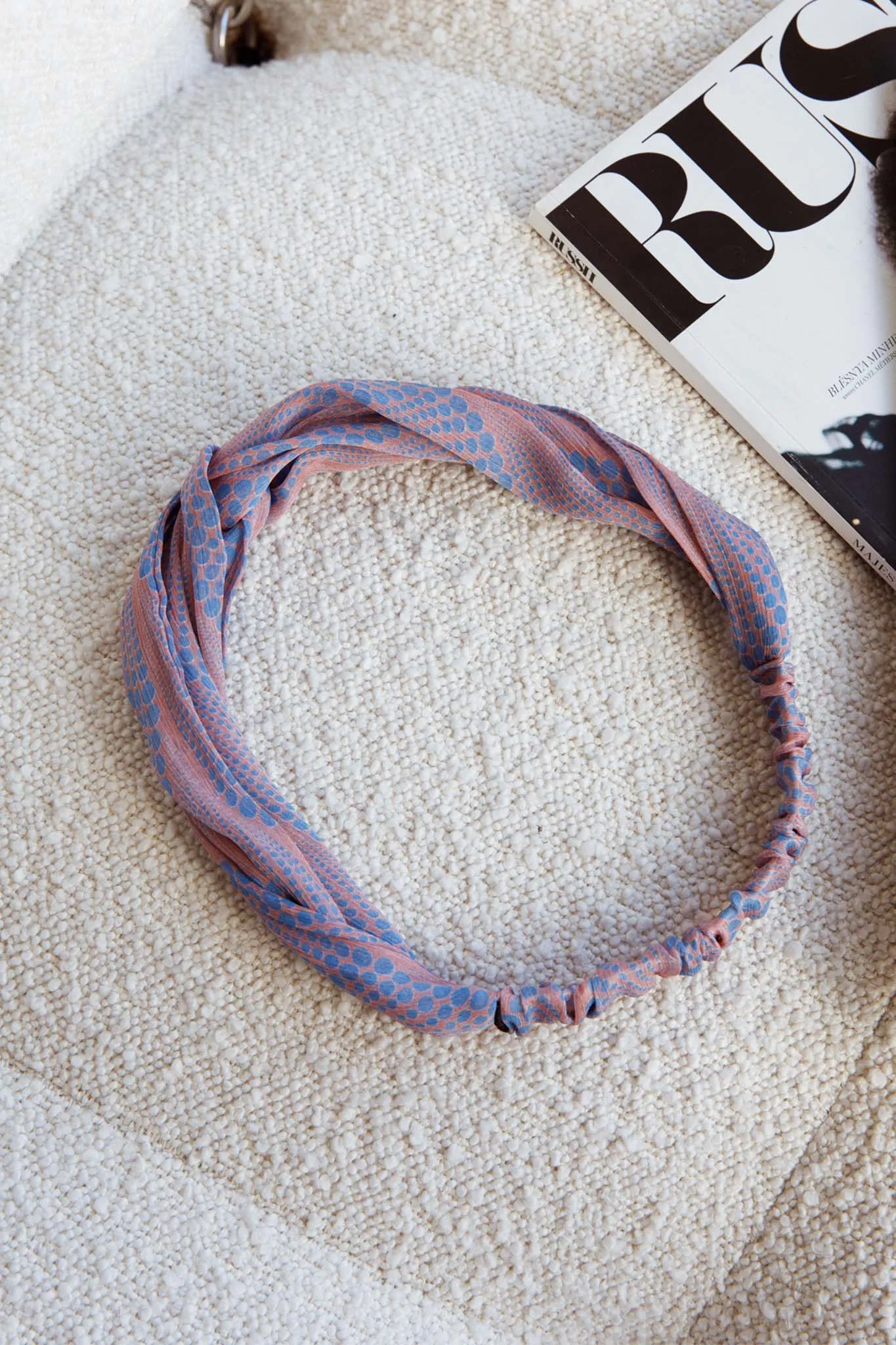 Top Knot Headband Spot Print Pink sold by Selfie Leslie