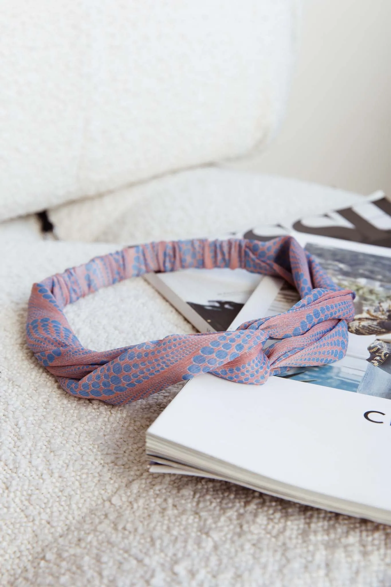 Top Knot Headband Spot Print Pink sold by Selfie Leslie product image thumbnail 2