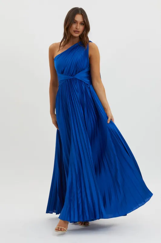 Laxmi Accordion Pleat Maxi Dress Purple | Parallel