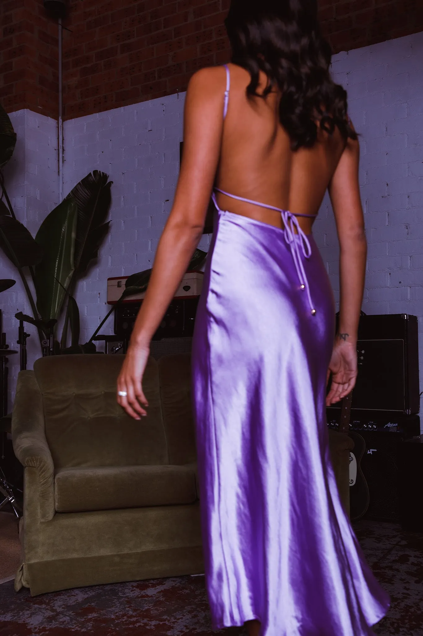 Dolce Life Low Back Midi Dress Lilac sold by Selfie Leslie product image thumbnail 4