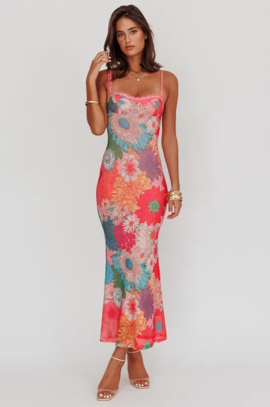 Girl Power Lace Strap Maxi Dress Pink sold by Selfie Leslie