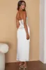 Gianna Strapless Waist Tie Midi Dress White sold by Selfie Leslie