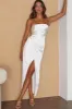 Gianna Strapless Waist Tie Midi Dress White sold by Selfie Leslie