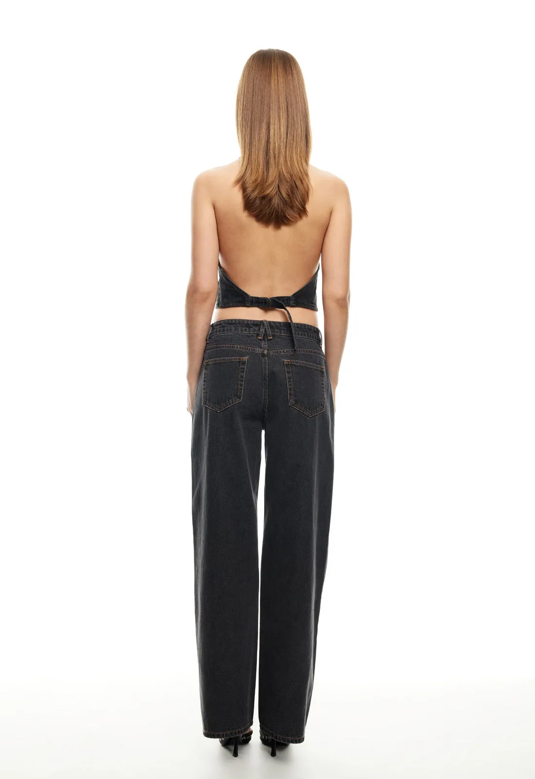 LIONESS Je Suis Halter Top Charcoal sold by Selfie Leslie product image thumbnail 2