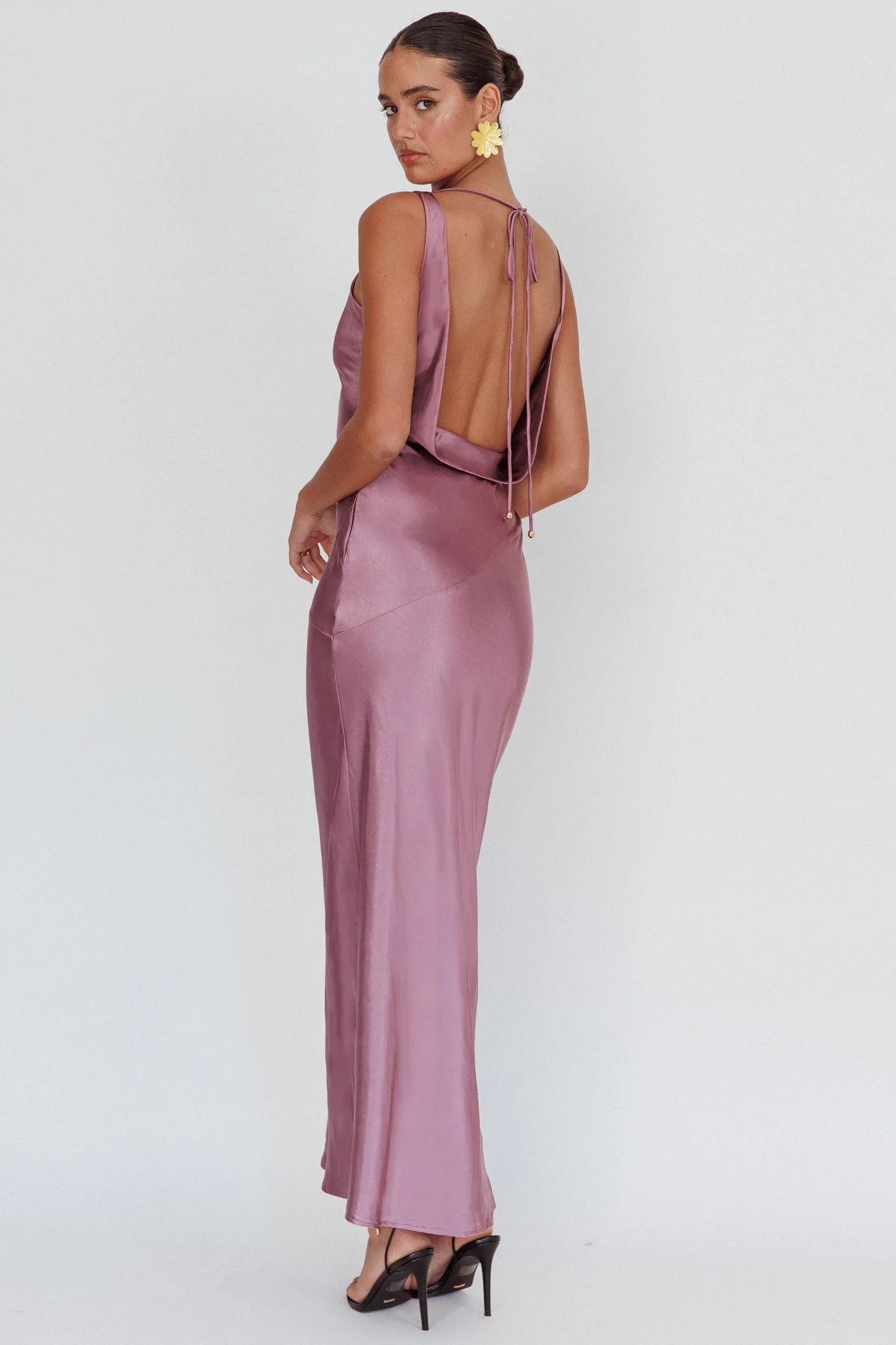 Cassiopeia Open Back Maxi Dress Grape sold by Selfie Leslie product image thumbnail 2