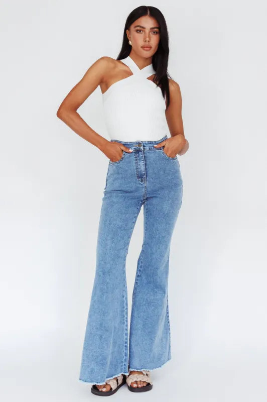 Mulholland Boot Cut Jeans Denim Blue sold by Selfie Leslie