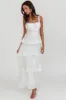 Provence Bloom Tiered Ruffle Maxi Dress White sold by Selfie Leslie
