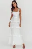 Provence Bloom Tiered Ruffle Maxi Dress White sold by Selfie Leslie