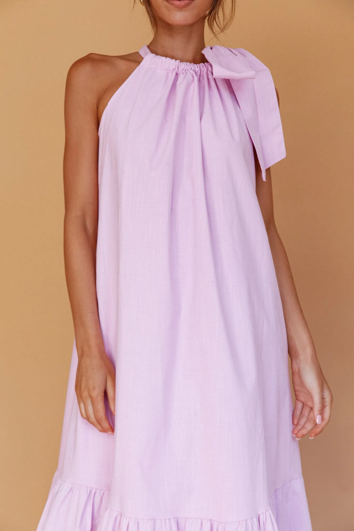 Cruise Shoulder Tie Maxi Dress Lilac sold by Selfie Leslie product image thumbnail 4