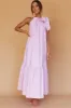 Cruise Shoulder Tie Maxi Dress Lilac sold by Selfie Leslie