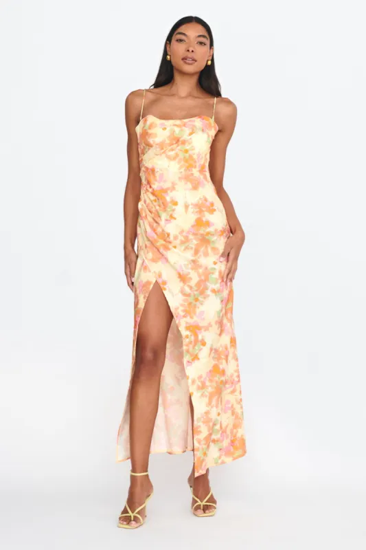 Marianna Twist Back Maxi Dress Orange sold by Selfie Leslie