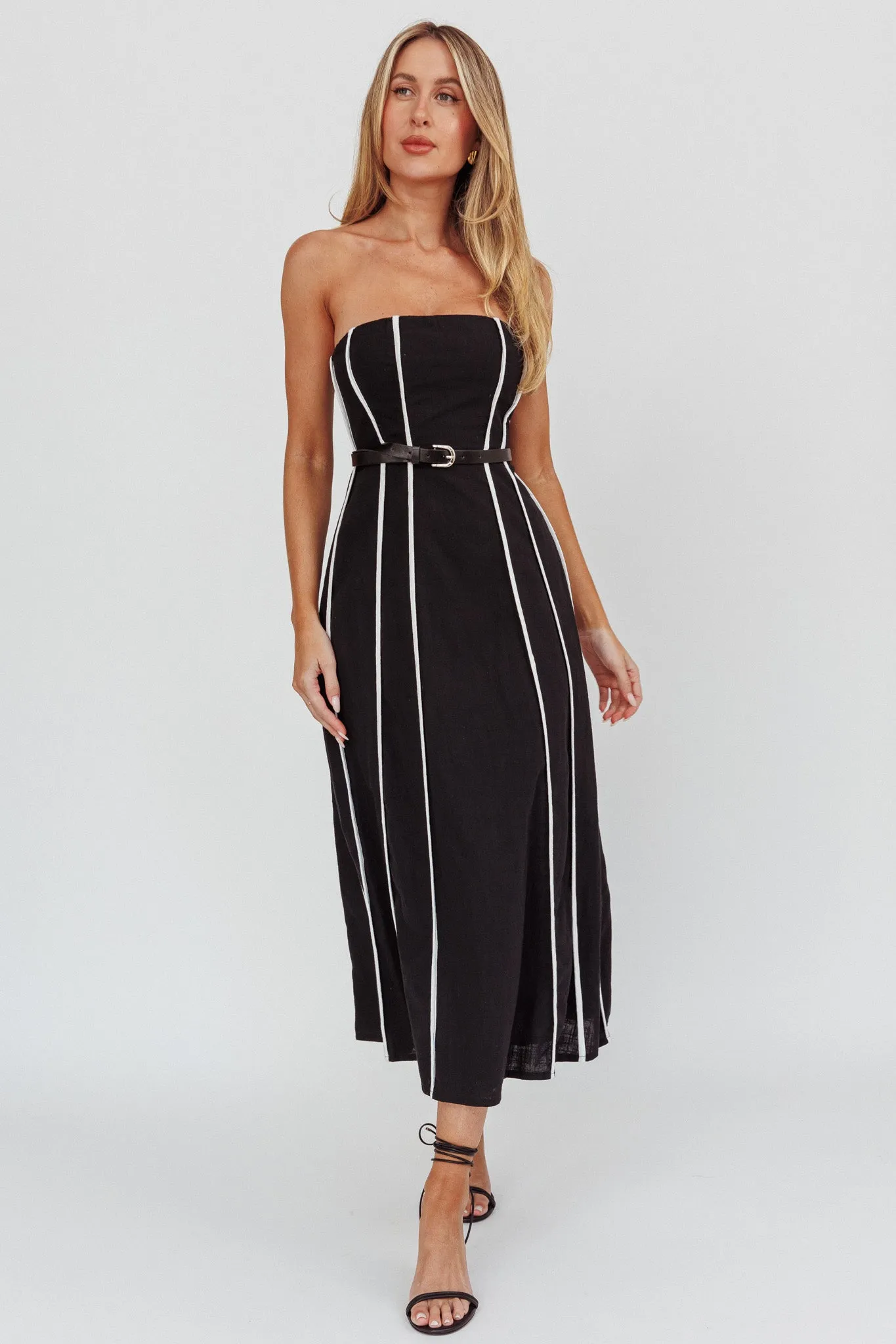 Azalea Sleeveless Midi Dress Black sold by Selfie Leslie
