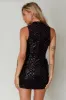 Midnight In London Lace-Up Side Mini Dress Black sold by Selfie Leslie