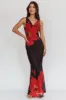 Cassiopeia Open Back Maxi Dress Hibiscus Black sold by Selfie Leslie