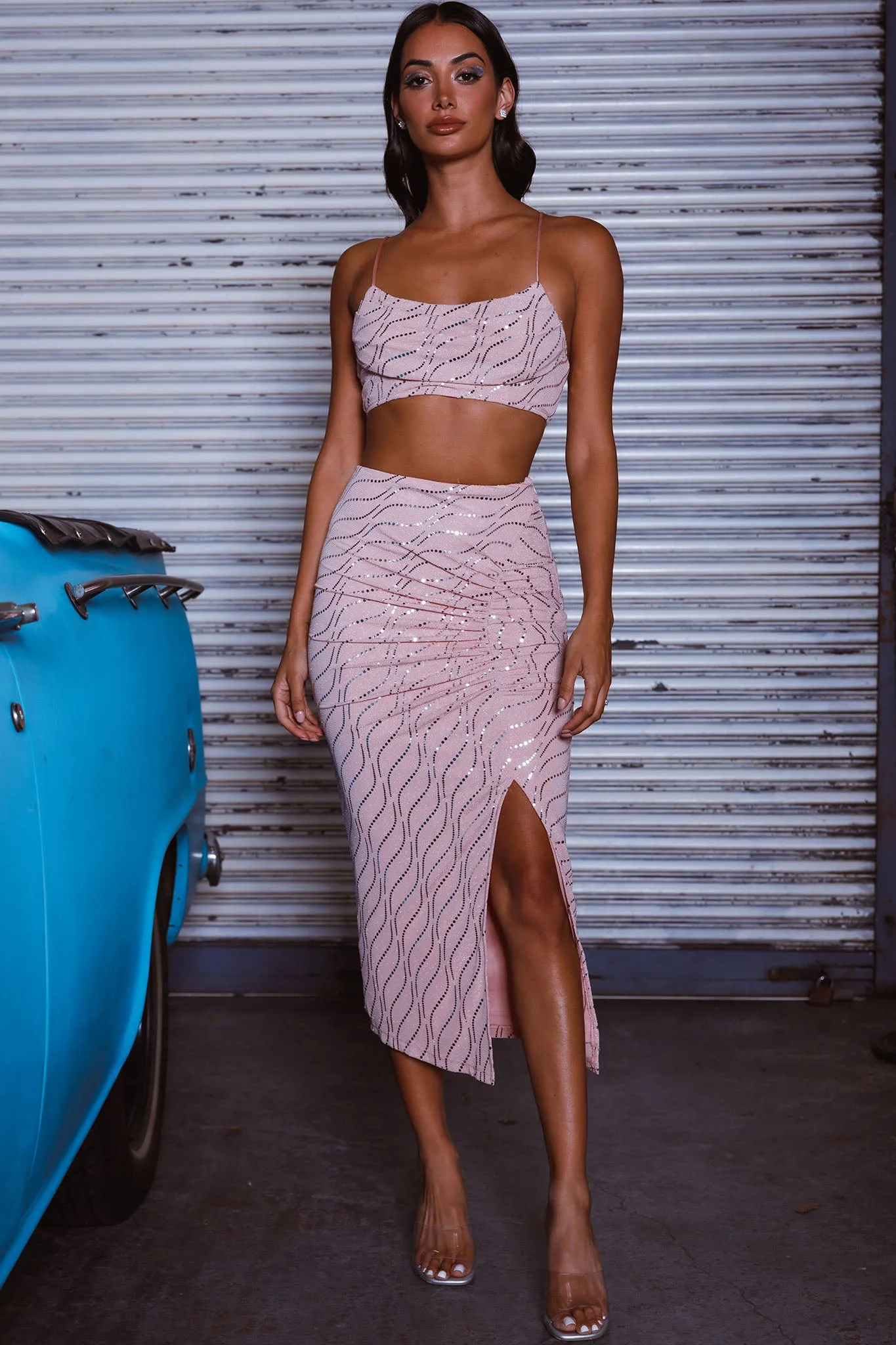 Maree Pleated Bust Crop Top Blush sold by Selfie Leslie product image thumbnail 5
