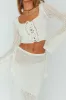 Jamaica Bell Sleeve Crochet Top White sold by Selfie Leslie