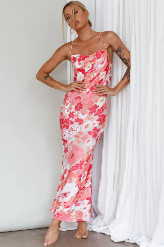 You're My Sunshine Tie-Up Back Midi Dress Pink sold by Selfie Leslie