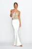First Date Feels Corset Crop Top Floral Tan sold by Selfie Leslie