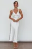 Nyah Lace Trim Midi Dress Off White sold by Selfie Leslie