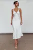 Nyah Lace Trim Midi Dress Off White sold by Selfie Leslie