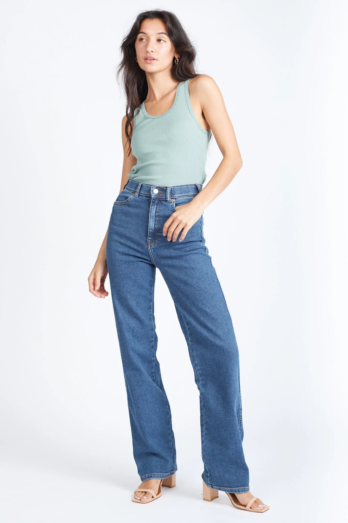 DR DENIM Moxy Straight Jeans Cape Dark Plain sold by Selfie Leslie product image thumbnail 3