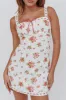 Sunbeam Eyelet Embroidery Bow Mini Dress Floral Pink sold by Selfie Leslie