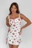 Sunbeam Eyelet Embroidery Bow Mini Dress Floral Pink sold by Selfie Leslie