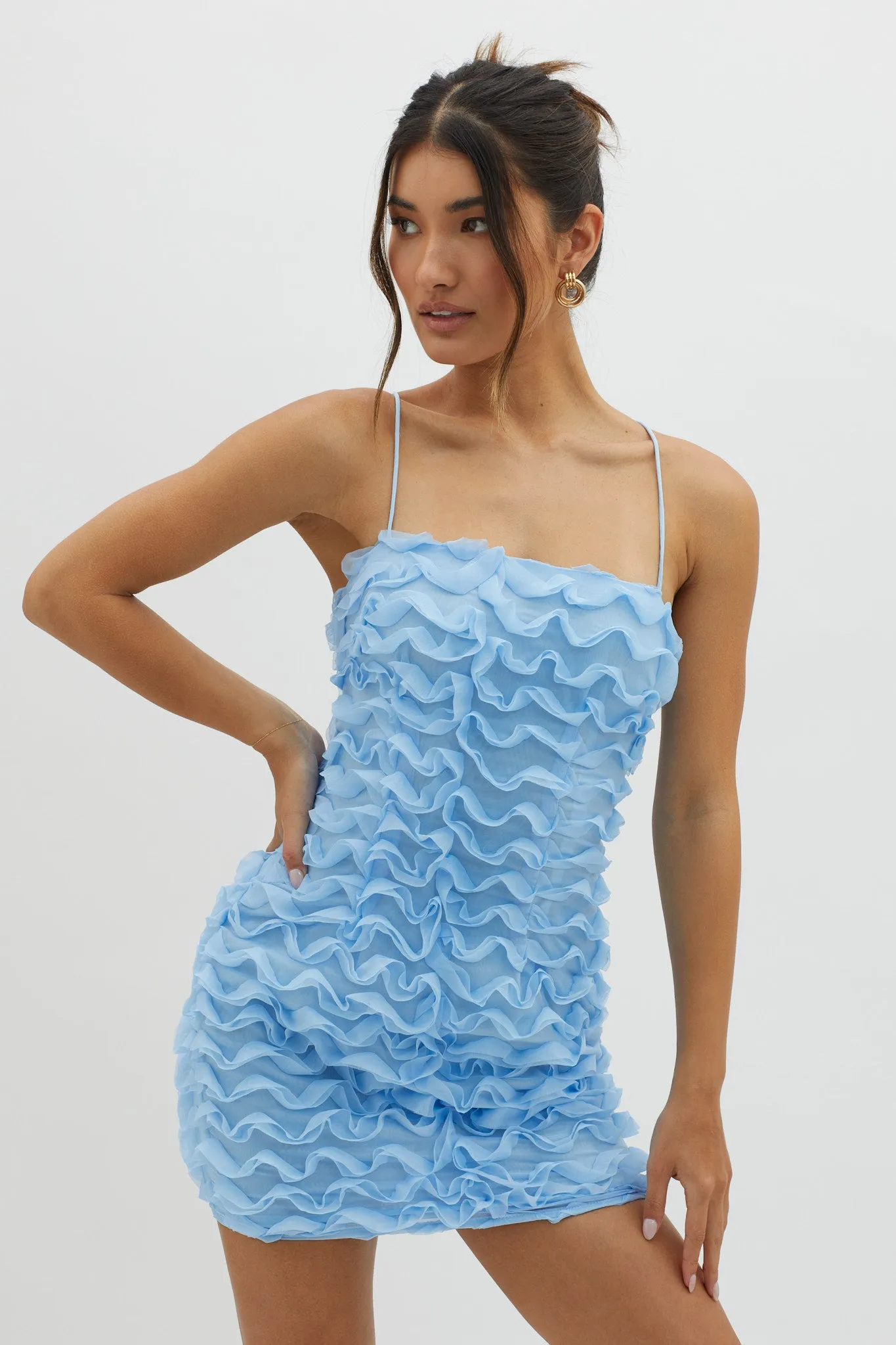 Tizzy Embellished Mini Dress Blue sold by Selfie Leslie product image thumbnail 5