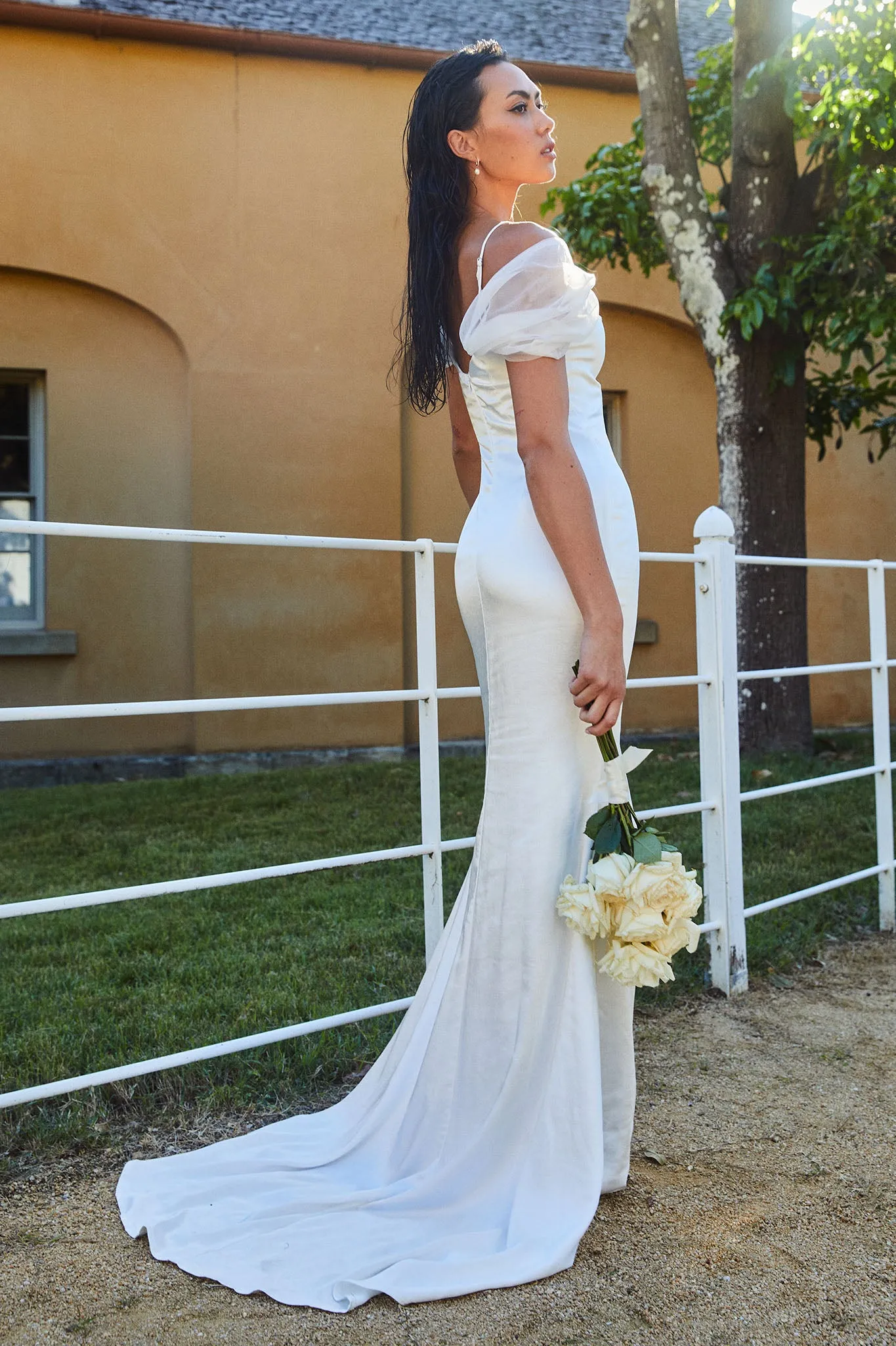 Keila Off-Shoulder Maxi Dress White sold by Selfie Leslie