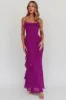 Actual Sunshine Ruffle Trim Maxi Dress Plum sold by Selfie Leslie