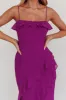 Actual Sunshine Ruffle Trim Maxi Dress Plum sold by Selfie Leslie