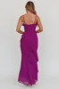Actual Sunshine Ruffle Trim Maxi Dress Plum sold by Selfie Leslie