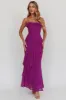 Actual Sunshine Ruffle Trim Maxi Dress Plum sold by Selfie Leslie