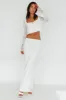 Rana String Tie Side Midi Skirt Cream sold by Selfie Leslie