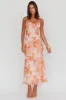 Nerida Low Back Twist Maxi Dress Orange sold by Selfie Leslie