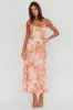 Nerida Low Back Twist Maxi Dress Orange sold by Selfie Leslie