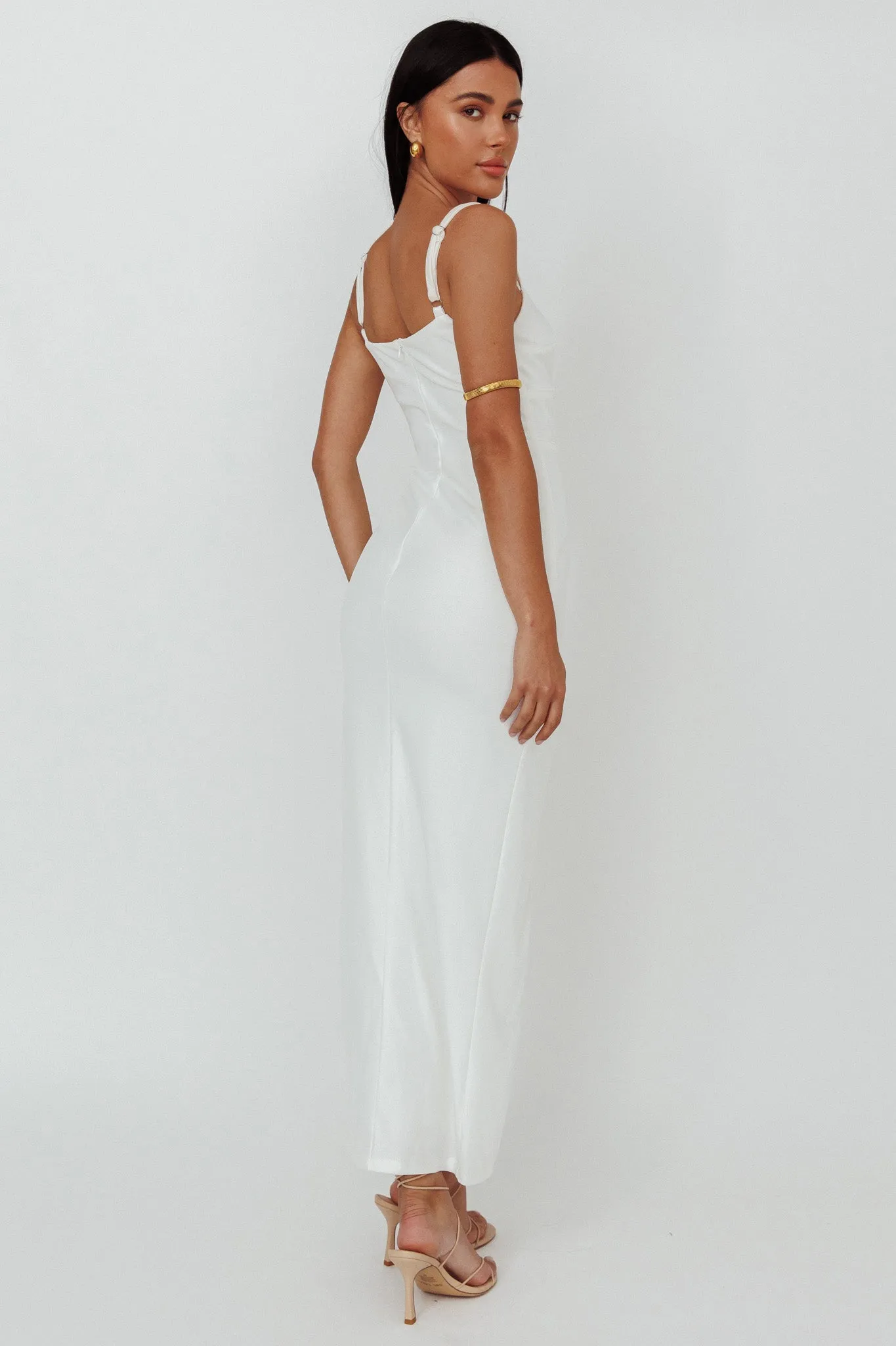 Love To Love Front Split Maxi Dress White sold by Selfie Leslie product image thumbnail 2
