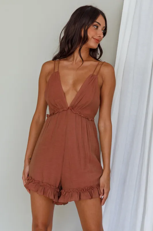 Providence Strappy Back Romper Rose sold by Selfie Leslie