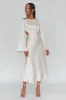 Doting Bell Sleeve Cut-Out Midi Dress Champagne sold by Selfie Leslie