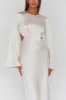 Doting Bell Sleeve Cut-Out Midi Dress Champagne sold by Selfie Leslie
